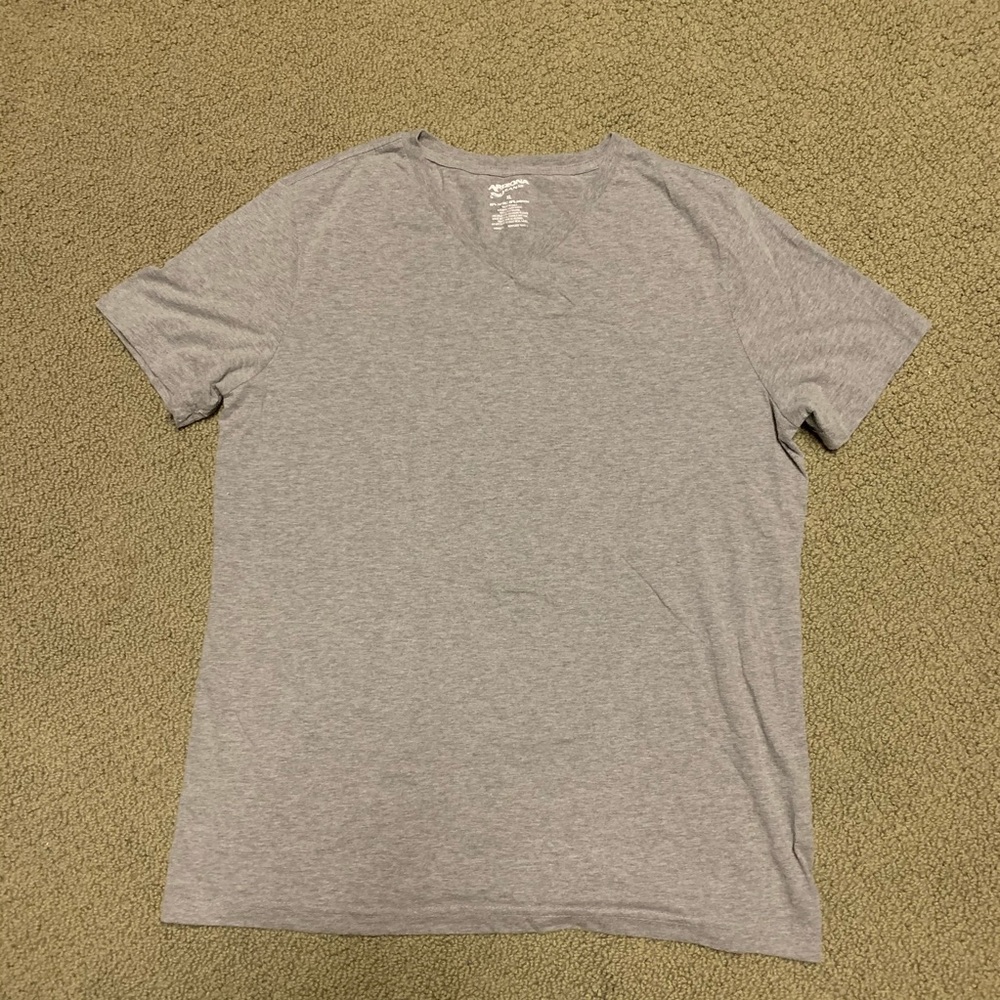 Men’s gray v-neck T-shirt
